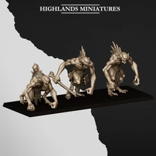 Highlands Miniatures Undead Vampire Crypt Ghouls X3 28mm/32mm Scale -NO BASES-