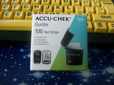 100 ACCU-CHEK GUIDE 1 BOXES OF 100 TEST STRIPS, EXP 8-3-2026, GOOD SEALED BOX