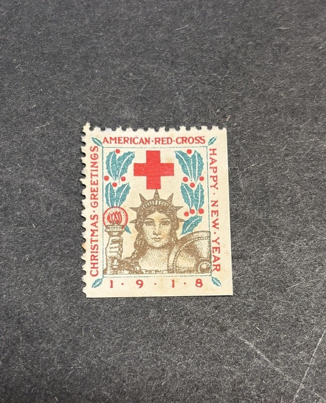.29₵ Sale American Red Cross 1918 Christmas Seal Cinderella Stamp