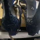 Thalia Sodi Navy Rhinestone Strappy Stiletto Heels Open Toe 6M.  NEW IN BOX — photo 5