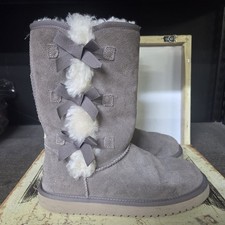 Size 8 KOOLABURRA BY UGG Victoria Tall Soft Suede Women's Boots- Triple Bow