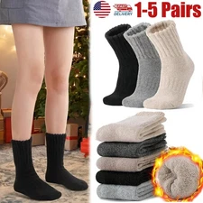 1/5 Pairs Womens Wool Socks Hiking Warm Winter Thick Thermal Gift Boot Socks USA