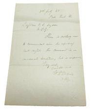 1862 Civil War Field Report Peninsula Campaign Gen'l W. Morris Autograph