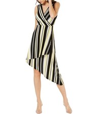 I.N.C Womens Striped Wrap Dress