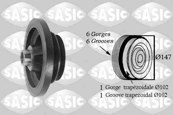 Riemenscheibe Kurbelwelle Sasic 2156060 FÜR Mercedes Benz-image
