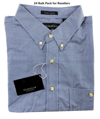 Ultra Club 24 Pack Bulk Resellers Lot Men's Long Sleeve Button Down Dress Shirts