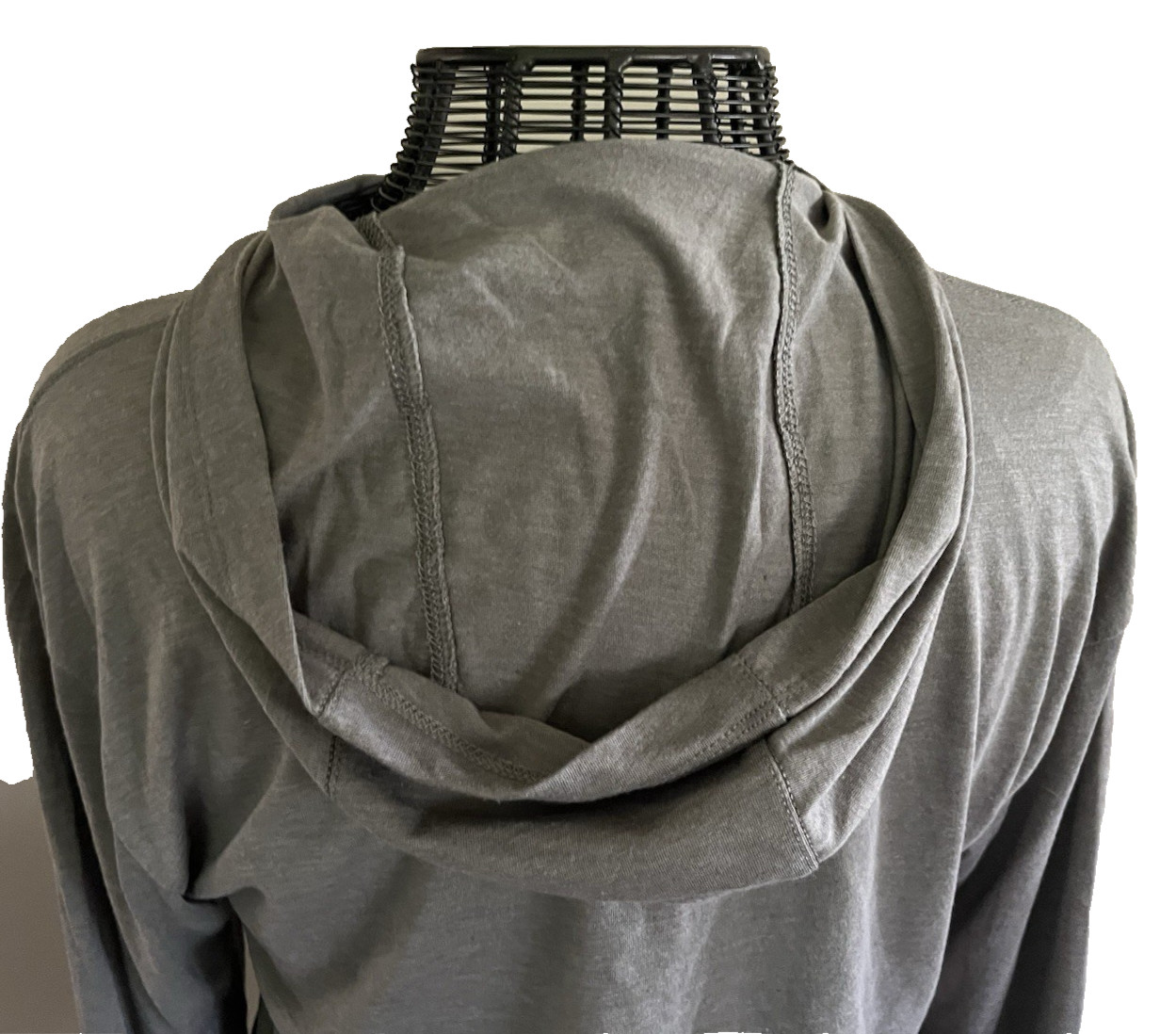 NEXT LEVEL Men's TRIBLEND Light Brown Long Sleeve Hooded Shirt Sz. L