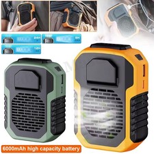 Portable Waist Clip on Fan Hanging Cooling Fan USB Rechargeable Power Bank Fan