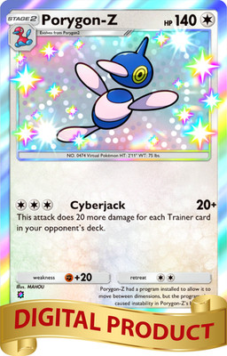 shiny porygon pokemon card POKMON GAME sv4M 049/066 C Mint / near mint condition trading card Collecting Every Porygon Card