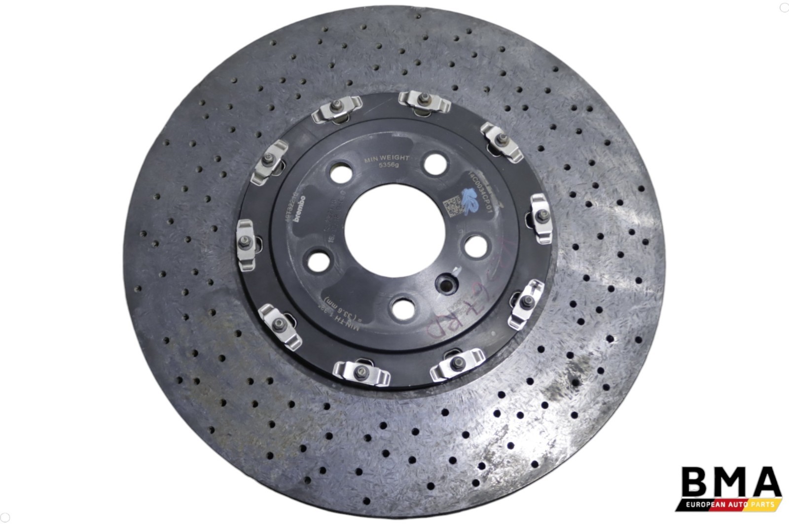 McLaren 600LT Rear Right Side Carbon Ceramic Brake Rotor 2019 2020 OEM