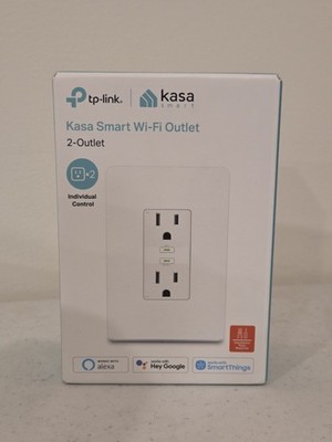 TP-Link Kasa Smart KP200 - Kasa Smart Plug, In-Wall Smart Home Wi-Fi Outlet