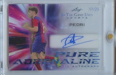 Pedri 2025 Leaf In The Game Used Auto Autograph 17/25 Barcelona