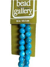 Blue Shell Beads Round 6mm Ty: