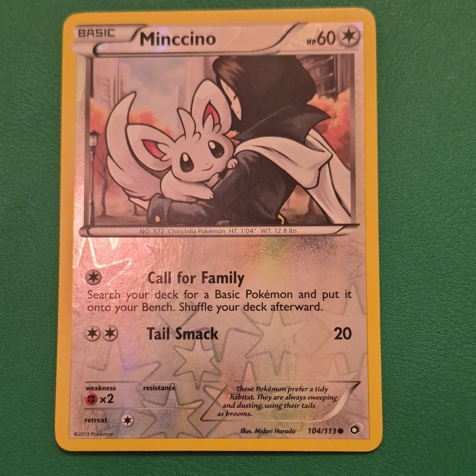 Pokemon TCG Minccino 104/113 Legendary Treasures Reverse Holo Common Eng 60 HP