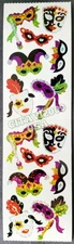 JILLSON & ROBERTS HAMBLY STICKERS PRISMATIC / GLITTER CARNIVAL MASQUERADE MASKS 