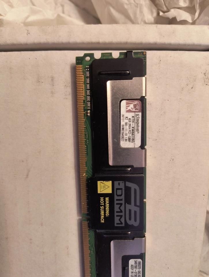 32GB 8x4GB Kingston KTH-XW667/8G DDR2-667 PC2-5300F ECC FB SERVER RAM  - Image 2 of 3