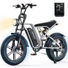 NEW 20" Fat Tire Electric Motorcycle Dirt Bike 48V 13Ah Battery 7-Speed E-Bike