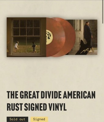NOAH KAHAN - THE GREAT DIVIDE AMERICAN RUST VINYL LP  + SIGNED INSERT *SEALED*