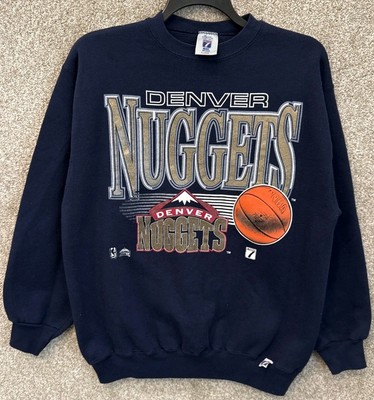 Vintage 90s NBA Mens Logo 7 Denver Nuggets Crewneck Sweatshirt Size XL USA