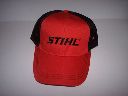 STIHL Power Equipment 6 Panel Baseball Cap/Hat Black & Orange