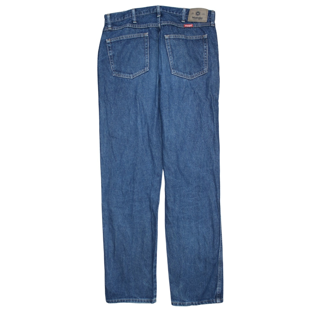 Wrangler Mens Jeans Blue Denim Regular Fit Straight Leg Five Pocket Classic L