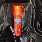 New Deep Eddy Vodka Thermos With Lid~Double Wall~Plaid~Flask — photo 1