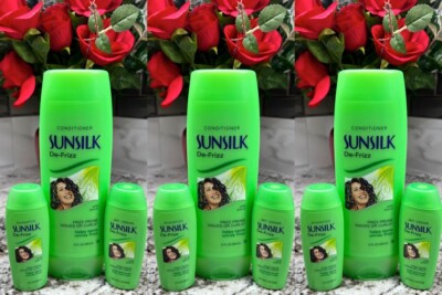 9pc Sunsilk De Frizz CONDITIONER 12oz /  Shampoo & 24/7 Cream 2oz SEALED