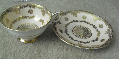 Vintage Paragon Appt Queen Mary Tea Coffee Cup and Saucer 2'' Tall