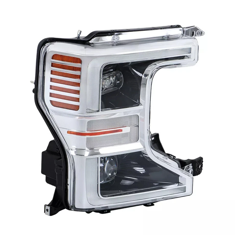 Full LED Headlight For 2020-2022 Ford F250 F350 Super Duty Chrome Trim Right Foto 3 de 4
