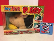 My Pet Piggy Battery Operated Pig Vintage Toy Remote Control Corn
