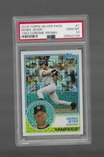 2018 Topps Silver Pack Derek Jeter NY Yankees 1983 Chrome Promo #1 PSA 10