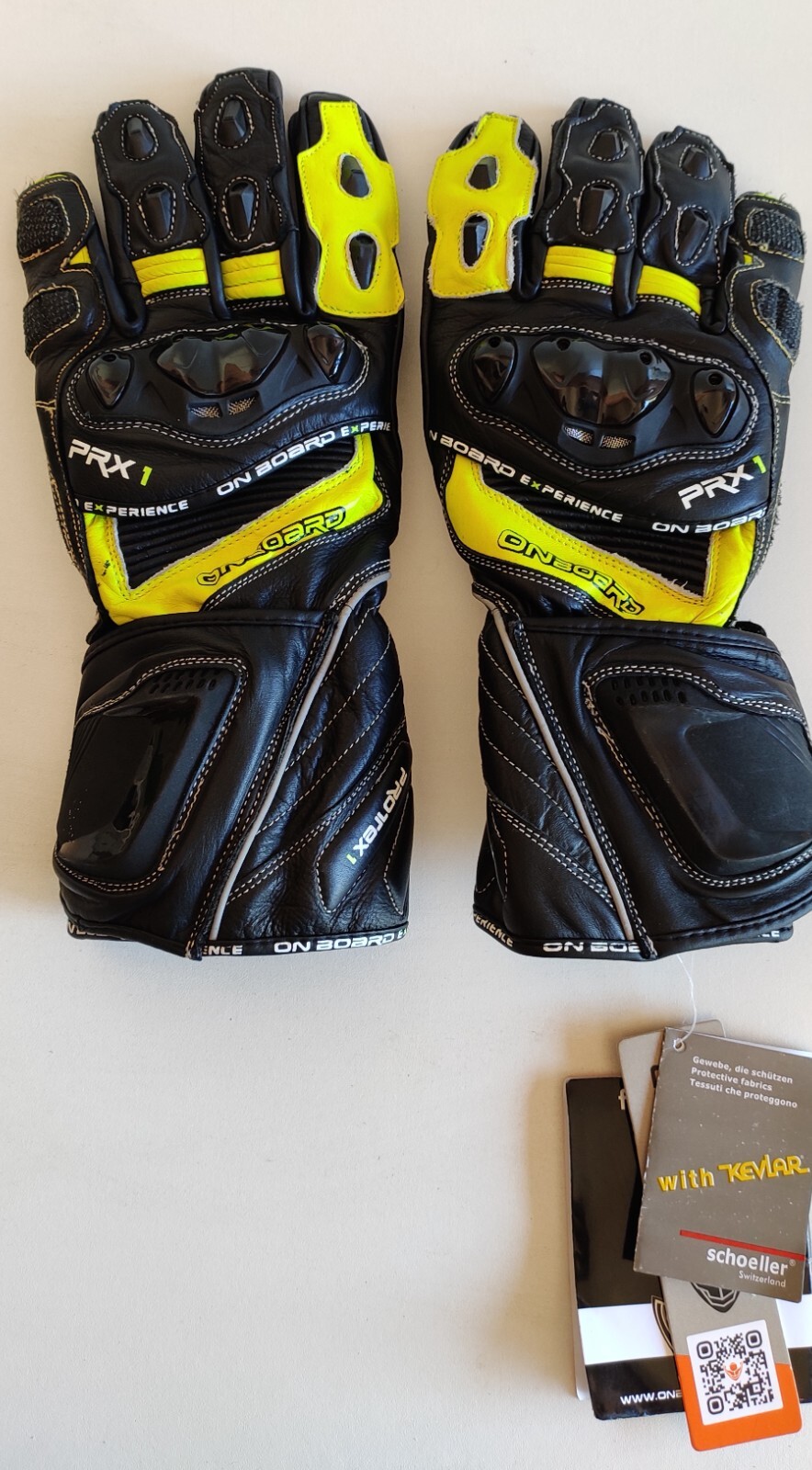 Gants moto On Board PRX1 en taille XXL pour homme couleur noir