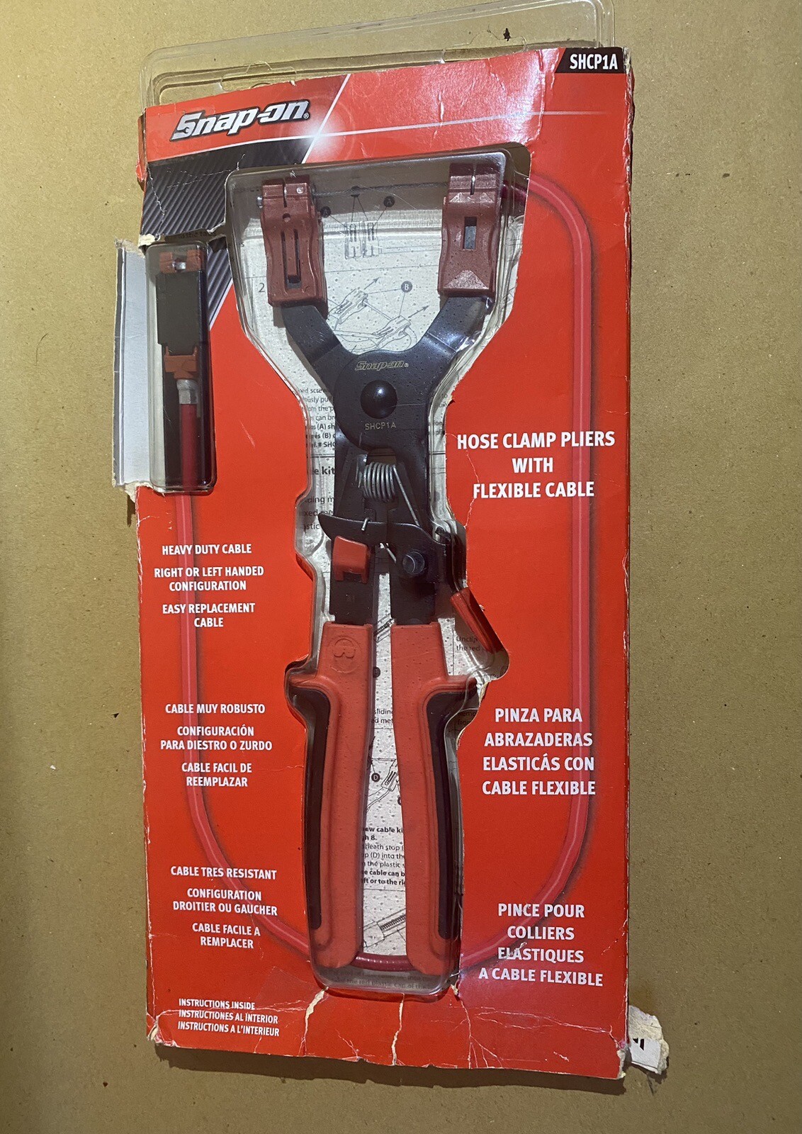 Snapon Tools Remote Ratcheting Hose Clamp Pliers with Flexible Cable