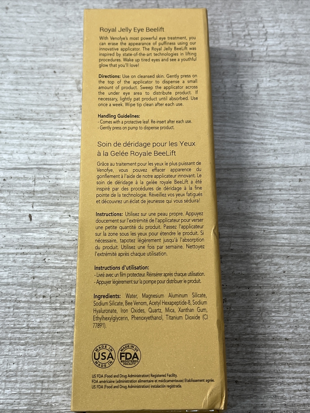 Venofye Royal Jelly Eye Beelift 20g. eBay