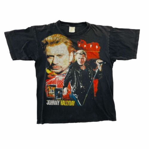 Vintage  Johnny Hallyday T-Shirt - Large - Afbeelding 1 van 2