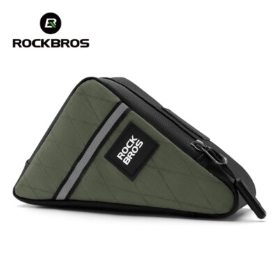 Sac De Cadre Triangulaire RockBros B75 – 1.2L, Noir, Poches Latérales Pour Vélo (Neuf)
