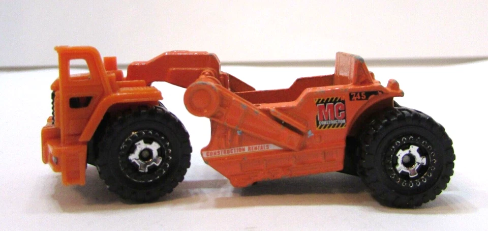 2007 Mattel спичечный коробок оранжевый скребок MC 745 строительство аренда литой пластик - Изображение 2 из 4