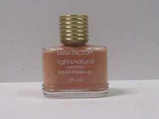 Max Factor Light & Natural Water Base Liquid Makeup color Honey Beige 1 oz.