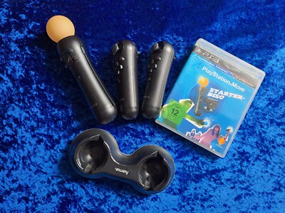 Sony PlayStation - Move Controller Set für PS3 PS4 PS5 in Schwarz für Bastler