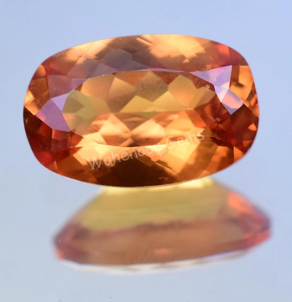 6.30 Ct Cushion Natural Yellow Grossular Andradite FL Garnet CERTIFIED Gemstone - Image 3 of 4