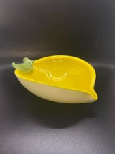 Ciotola a forma di limone con custodia in vetro artistico giallo e bianco - omaggio con acquisto BSH