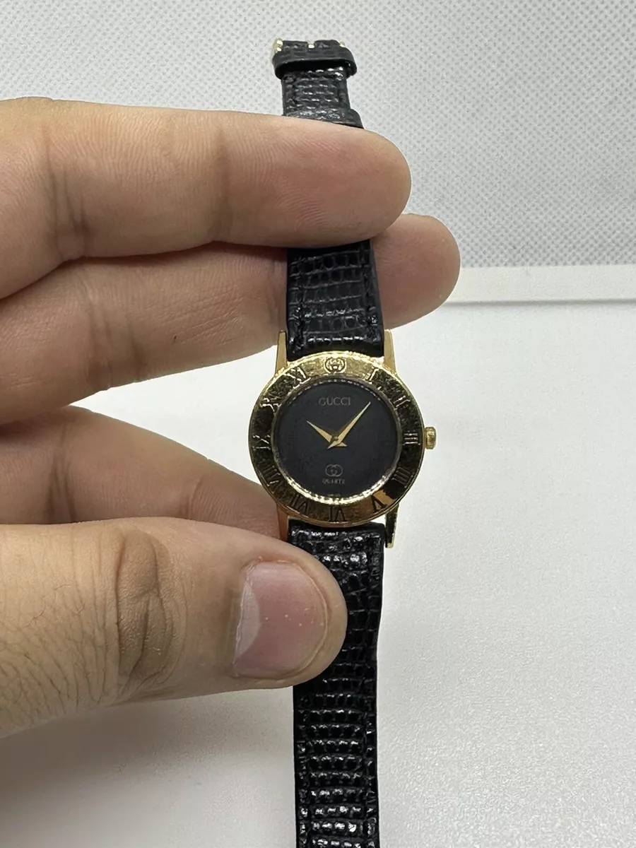 Vintage Gucci Watch 3000L 25mm Women's Black 0295907