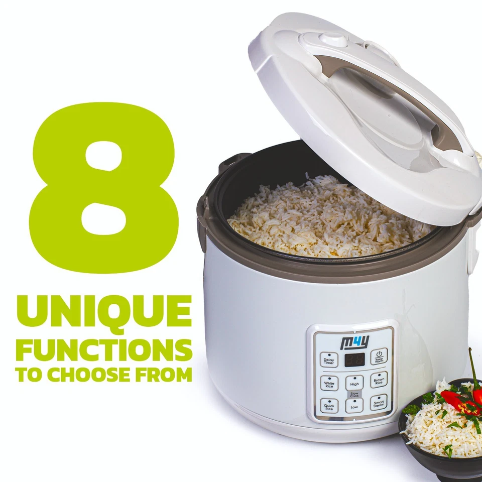 Rice Cooker Slow Cooker and Food Steamer For 1-6 People – 1.2 Litre M4Y Electric - Image 2 of 4