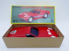 Vintage Kanto Toys Japan Plastic Lamborghini Miura Pull Back Car NOS