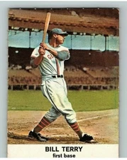 1961 Golden Press 5 Bill Terry Hof Card Hall Baseball Fame Ny Giants Vg-Ex