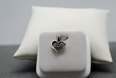  STERLINGSILBER WINZIGER HERZFORM CHARM ANHÄNGER #FMK026