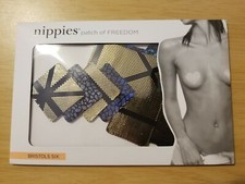 Bristols Six Nippies Adhesive Nipple Cover Pasties NS-Gold Strike-Geo Size B