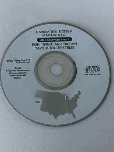 Nissan Pathfinder Infiniti QX4 Navigation VERSION 5.2 DVD COVERS CALIFORNIA & NV - Picture 6 of 12