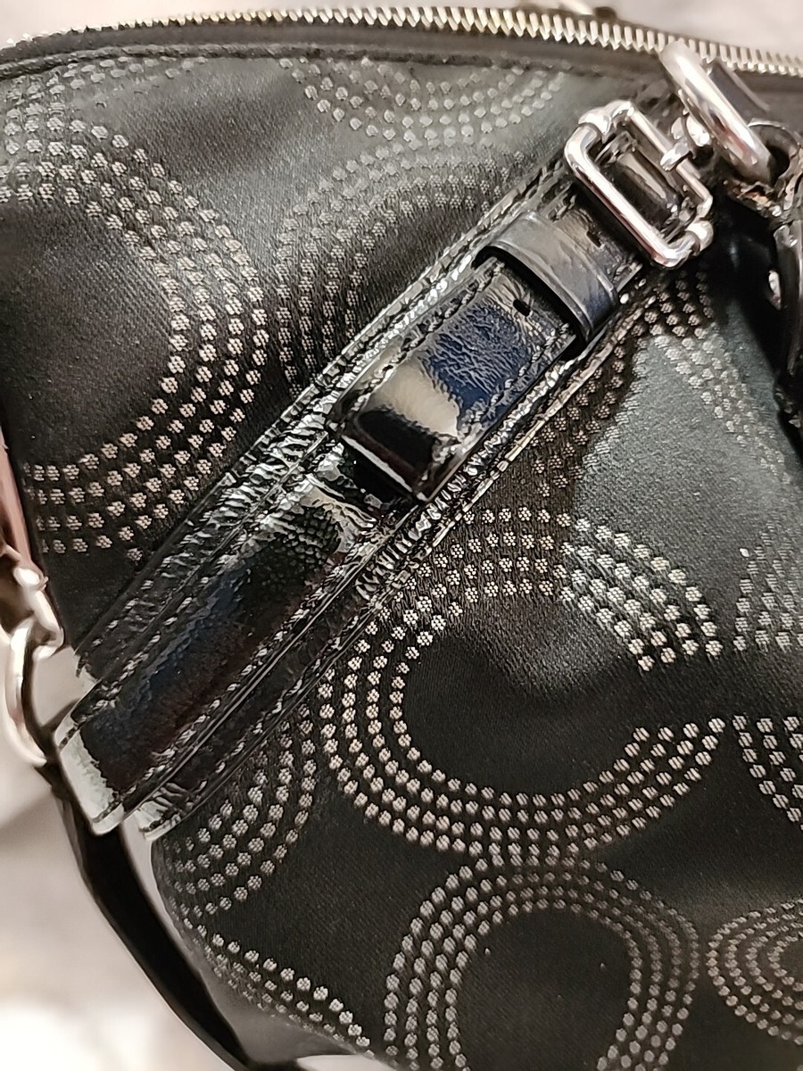 Coach Madison Dotted Op Art Sophia Satchel Shoulder Bag Purse