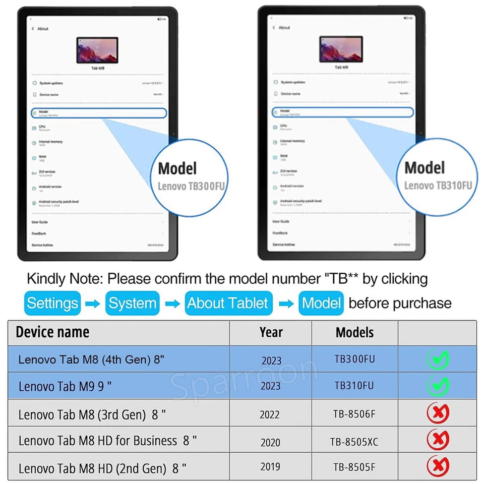 Detachable Keyboard Mouse Smart Case For Lenovo Tab M9 9" 2023/M8 4th 8" Tablet - Image 2 of 4